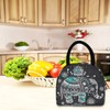 ZZKKO Indian Lotus Ethnic Elephant Lunch Bag Box Tote Organizer
