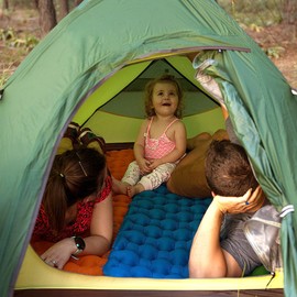 Baiao Self Inflating Camping Sleeping, Ultralight Sleeping Pad with Pillow, Camping Mattress Pad Built-in Foot Pump, Sleeping Mat for Travelling and Hiking, Backpacking