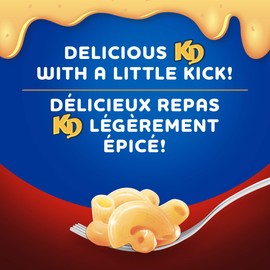 Kraft Dinner Spicy Cheddar Macaroni & Cheese, 156g (Pack of 12), Imported from Canada}