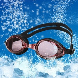 Adult Prescription Swimming Goggles with Anti-fog Electroplated Lenses for Men Women's LF659 Electroplated Red 5ea