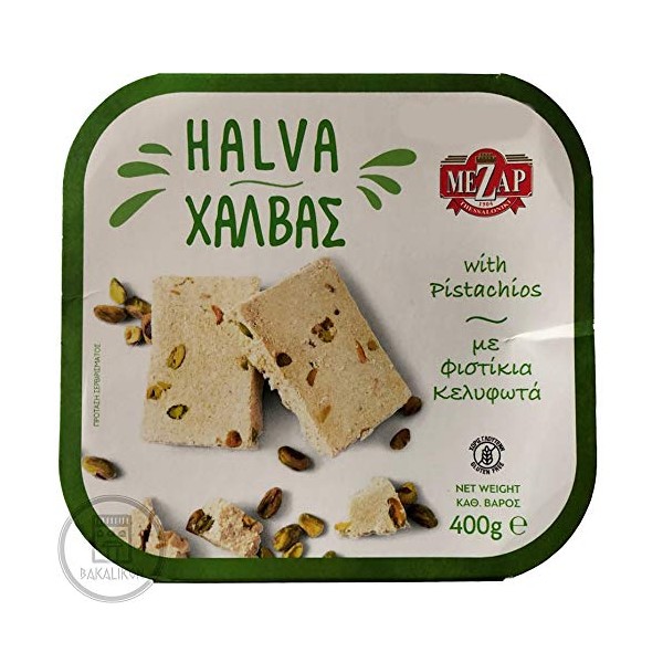MeZap Classic Greek Halva with Pistachio 400g