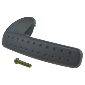TRQ Passenger Side Interior Door Handle - Gray, Compatible with 2002-2008 Dodge Ram 1500, 2002-2009 Ram 2500, 3500