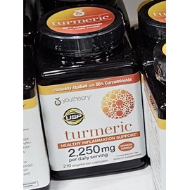 Youtheory Turmeric Extra Strength Formula 2,250 mg., 210 Capsules