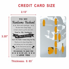 Gezxin Husband Card Gifts- Happy Birthday Husband Gifts Ideas from Wife- Romantic Just Because I Love You Husband Metal Card- to My Husband Christmas Wedding Valentines Father's Day Xmas Presents