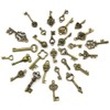 YINKE 120 PCS Antique Skeleton Key Charms DIY Golden Beauty