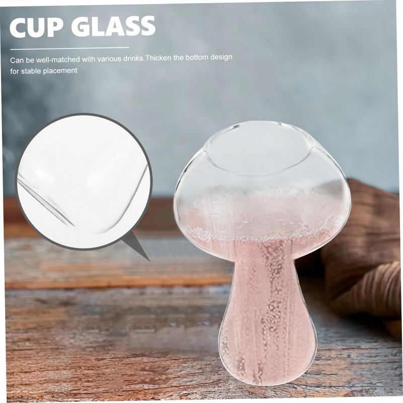 Mikinona Mushroom Glasses Creative 2pcs Novelty Drink Cup for Bars