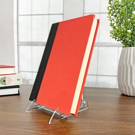 GIBSON HOLDERS 3PL Adjustable White Wire and Clear Acrylic Display Easel, 3.875" W x 5.375" D x 5.25" H, Pack of 12