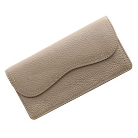 mieno Women's Long Wallet, Flap, Cover, Genuine Leather, Genuine Leather, beige (taupe)
