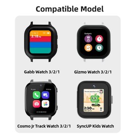 MAKCPOIMER 20mm Kids Watch Band, Kids Smartwatch Band Replacement for Boy Girl, Sport Silicone Strap Compatible with Gabb Watch/Gizmo Watch/SyncUP Watch/Cosmo Jr Track (ArmyGreen/Black)