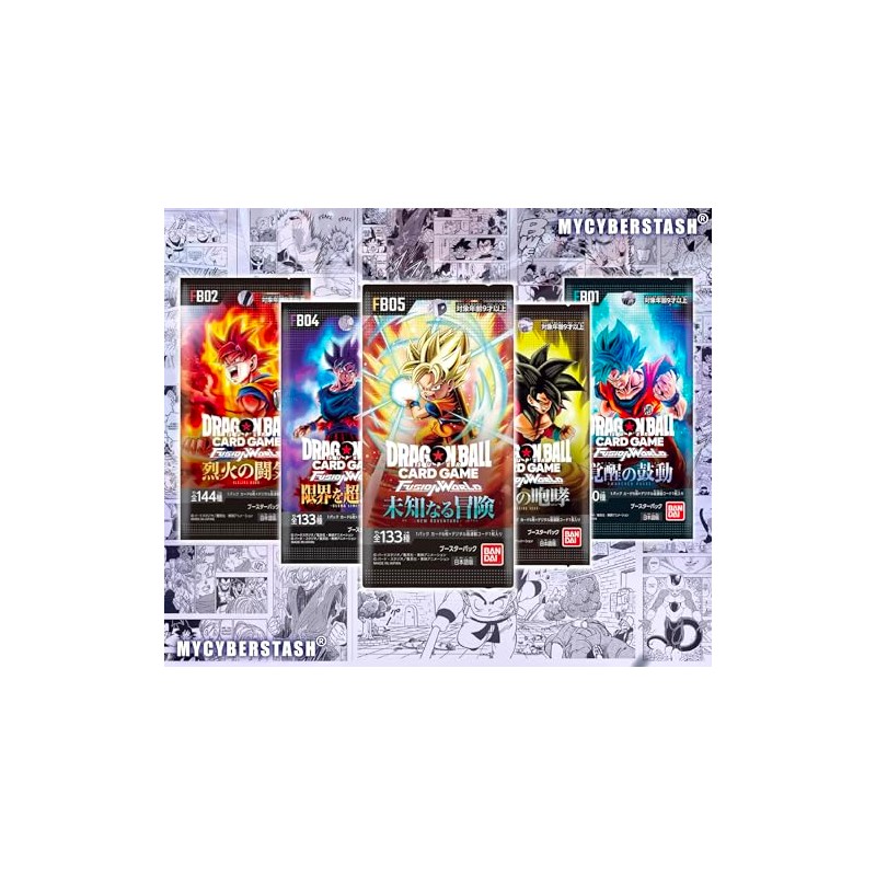 Paquete de Refuerzo de DBZ (FB-01–FB-05, 5 Paquetes) + Pin