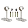 2Pcs Ceiling Mount Bracket, Heavy Duty Stainless Steel Wardrobe Pipe