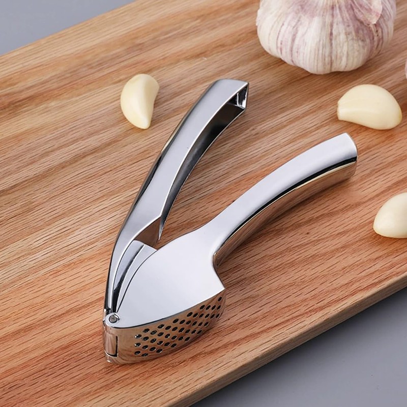 Premium Garlic Press, Heavy Duty Stainless Steel Garlic Crusher and