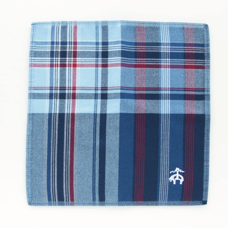 Brooks Brothers 125468-2252-62 Men's Handkerchief (Navy) Can Wipe Glasses and
