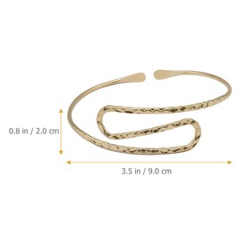 PACKOVE Pulsera de Brazo Abierto Pulsera de Brazo Para Mujer Brazalete Mujer Pulsera de Aro Pulsera Ondulada Joyería del Brazo Pulsera de Mujer