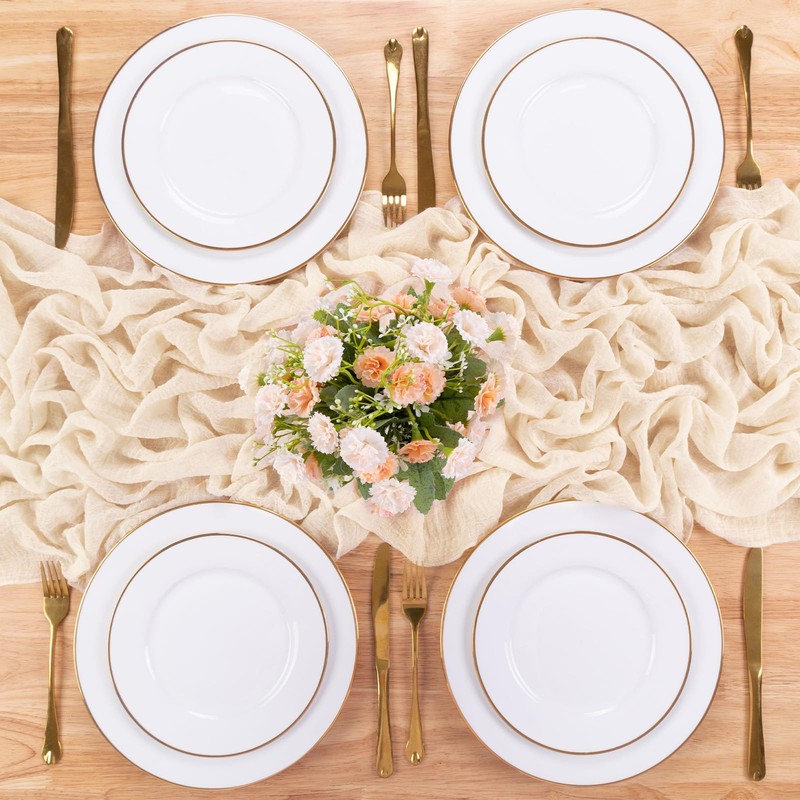 SAJOO - Camino de mesa de gasa de 13.3 pies,