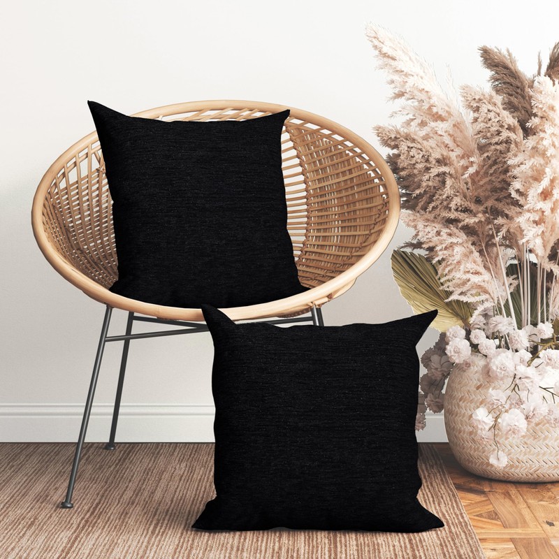 Encasa XO Fine Chenille Throw Pillow Covers 2 pcs Set