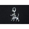 Miniblings Dog Charm Charms, Dog Hunting Dog, Silver, Handmade Fashion