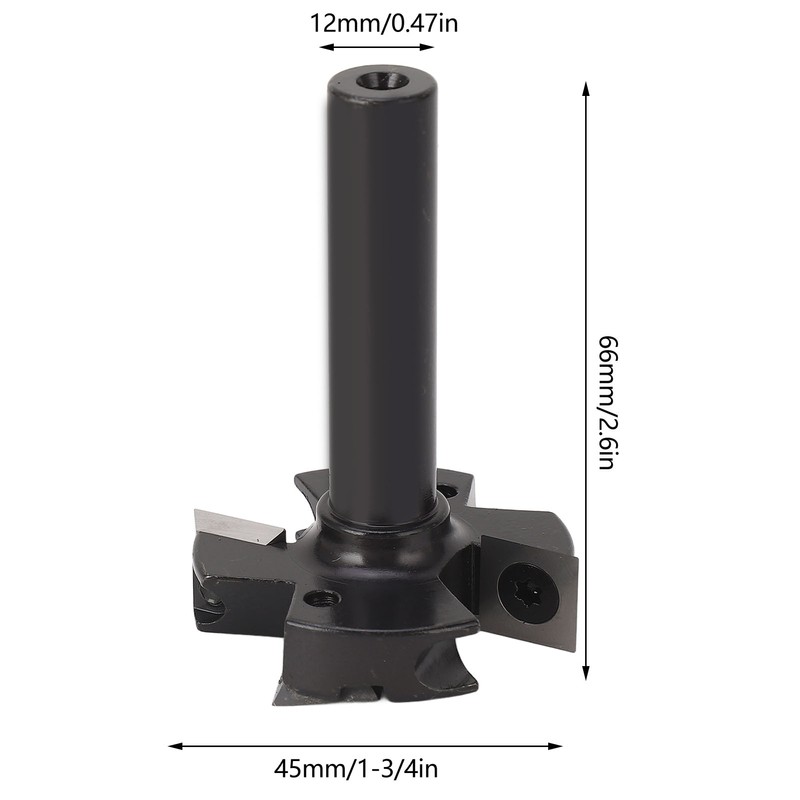 Spoilboard Surfacing Router Bit 12mm Shank 1 3/4in Cut Diameter