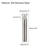sourcing map Pack of 20 Knurled Head Flat Bevelled End