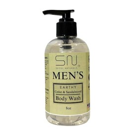 Seoul Naturals Men's Body Wash, Earthy Cedarwood and Sandalwood, k beauty, 8 oz