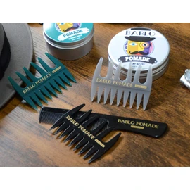 BABLO POMADE Mesh Comb (Gray and Green), Grooming Comb for Men, Coarse Teeth, Barber, Set of 2 Colors