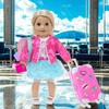 ebuddy 18 inch Doll Clothes and Accessories -Unicorn Luggage Travel