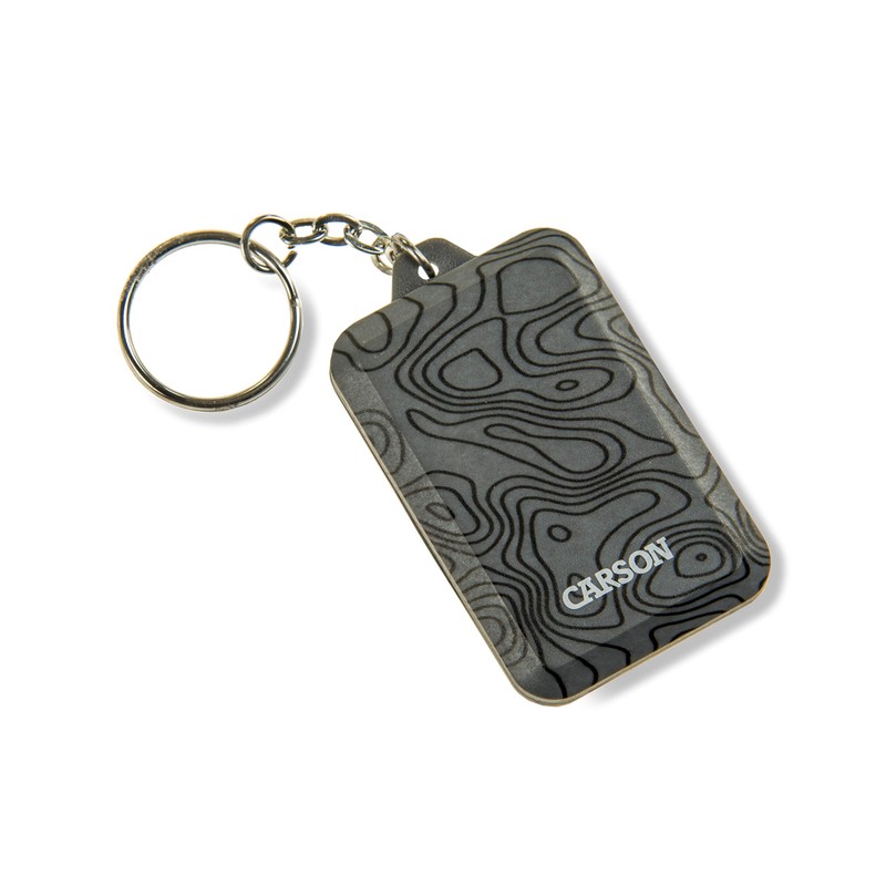 CARSON KL-10GY COB LED Keychain Flashlight with Stainless Steel Keyring,