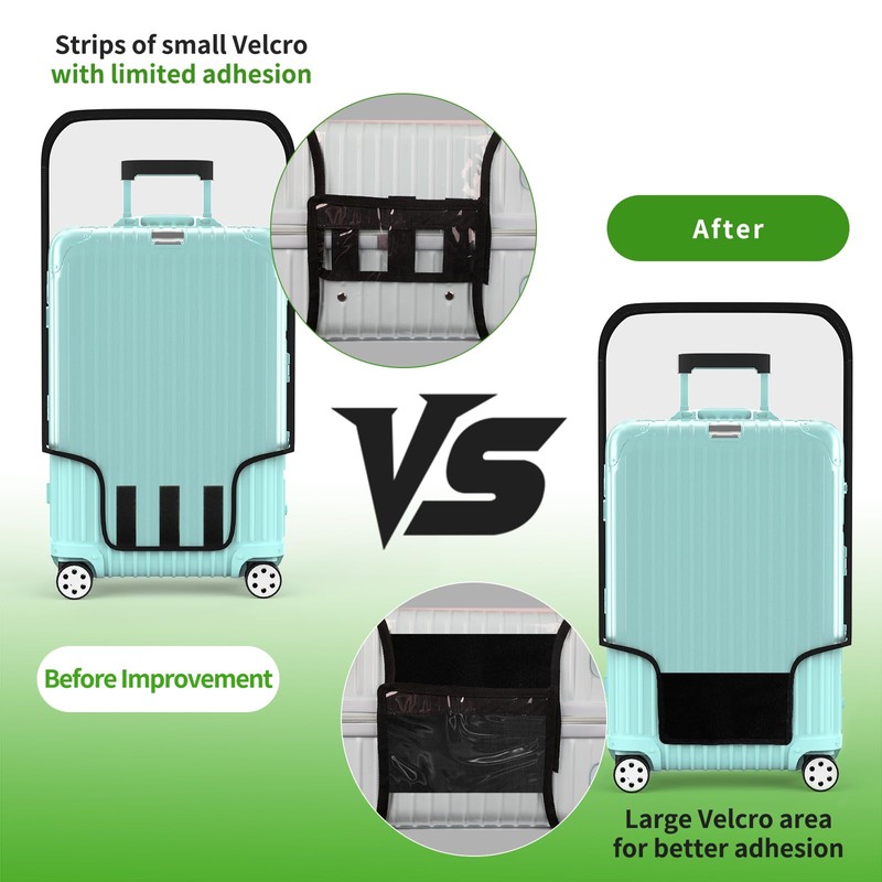 YHOUSE Suitcase Covers For Luggage, 28 Inch Clear PVC Luggage