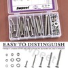 Swpeet 80Pcs 5 Sizes 1/4", 5/16", 3/8", Carriage Bolts Screws