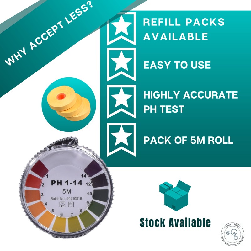 Labsales Universal Full Range PH 1-14 Tester Kit, 5M Roll