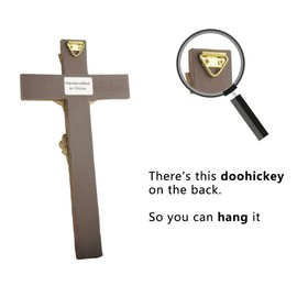 Crucifix Wall Cross Resin Jesus Cross Statues Catholic Hanging Wall Decor (9.6 Inches)