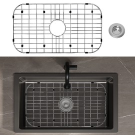 Kitchen Sink Grid 26" x 14", Sink Protectors for Kitchen Sink with Center Drain, Sink Bottom Grid, Stainless Steel Sink Protector, Sink Grate for Bottom of Kitchen Sink (26" x 14" - Center Drain)