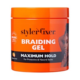 Red by Kiss Braiding Gel Maximum Hold Styler Fixer for Box Braids & Cornrows, Hydrating, Conditioning, Long-Lasting Frizz Control, 4C Moisturizing, Nourishing High Shine, No Flake (32 fl. oz.)