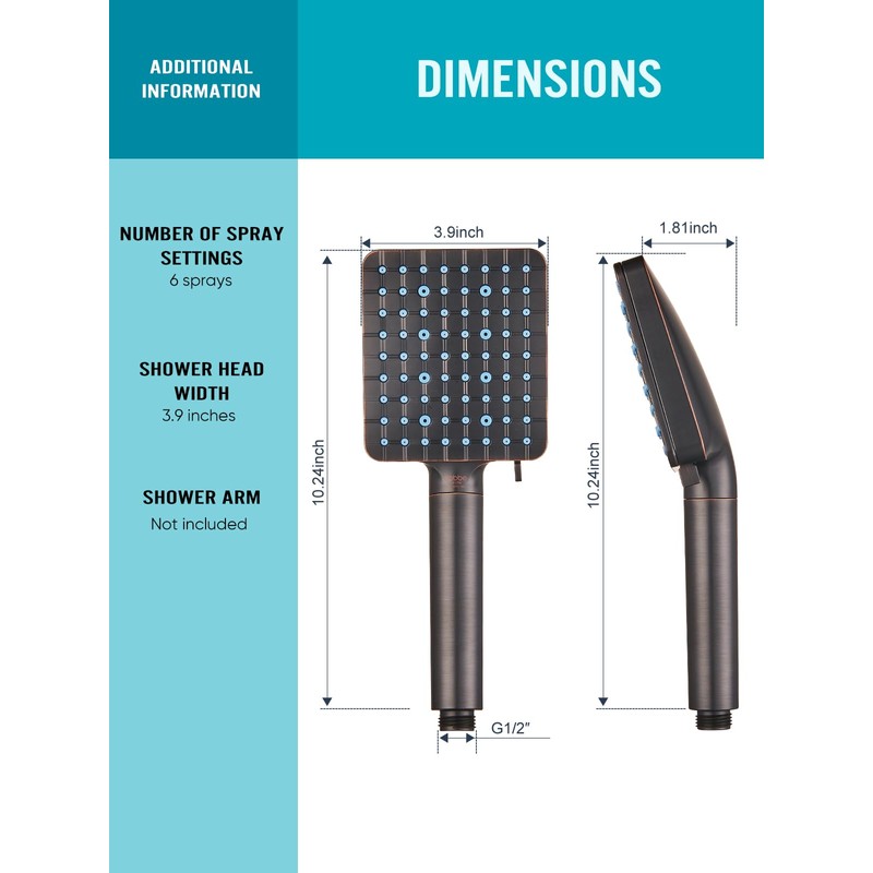 Cobbe Filtered Shower Head with Handheld, High Pressure 6 Spray