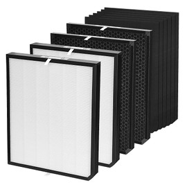 3500 Filter Replacement Set Compatible with AD3500/3500i Air Purifier, 2 Efficiency Filter + 2 Carbon Filter + 6 Pre-Filters, 10-Pack