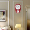 KIMISS Kitchen Wall Clock with Timer Red Kitchen Wall Clock