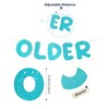 Glitter Older Wiser Hotter Banner Funny Birthday Decorations Banner for