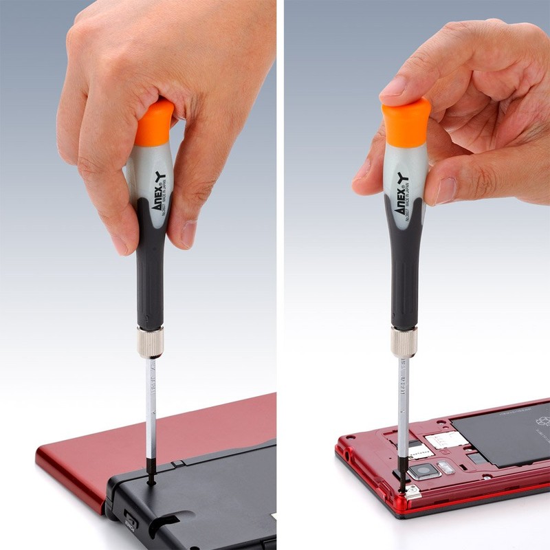 ANEX No.3607 Special Precision Screwdriver, Tri-Wing, Double-Ended Replacement, 0.07 x