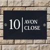 Badgemaster Modern Anthracite House Number Sign Plaque Stainless Steel Standoffs