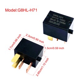 5Pcs G8HL-H71 4 Pins Power Relays,12VDC AC Relay Compatible with Hon-da Accord Civic Replaces# 39794-SDA-A03 39794-SDA-A05 G8HL-H71