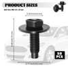 50PCS M6-1.0 x 25mm Car Rear/Front Bumper Hex Bolts,Durable M6