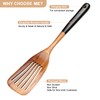 2 Pcs Best Wooden Spatula Set for Cooking Kitchen Slotted