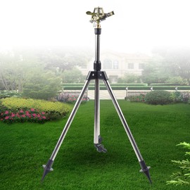Rainforest Tripod Sprinkler, Impact Watering Sprinkler for Large Garden, Lawn and Yard, Tower Sprinkler Sprayer Lawn Garden Yard