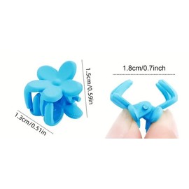 Mini Flower Hair Claw Clips, 50-Pack, Pastel Colours, Acrylic Material, Decorative Hair Accessories for Girls