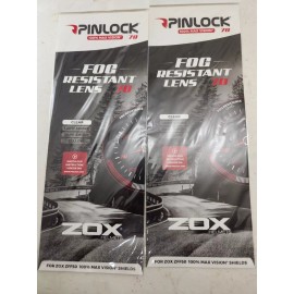 ZOX *2 PACK*  - ZOX HELMET PINLOCK 70 CLEAR FOG RESISTANT LENS FOR ZFF50 VISORS