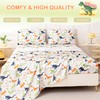 WINLIFE Kids Full Sheet Set Dinosaur Printed 4 Piece Cartoon