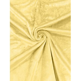 Backdrop King Inc, 58/60" Wide Solid Minky Smooth Plush Faux Fur Fabric by The Yard (Light Yellow)