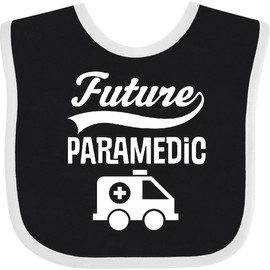 inktastic Future Paramedic Ambulance Baby Bib Black and White 31ef4