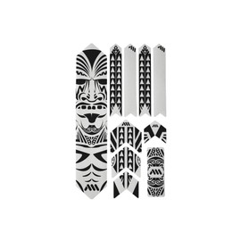 Bike Frame Protector - Universal Fit, 10-Piece Set for Down Tube, Chainstay, Cable Wear, High-Impact Honeycomb PVC