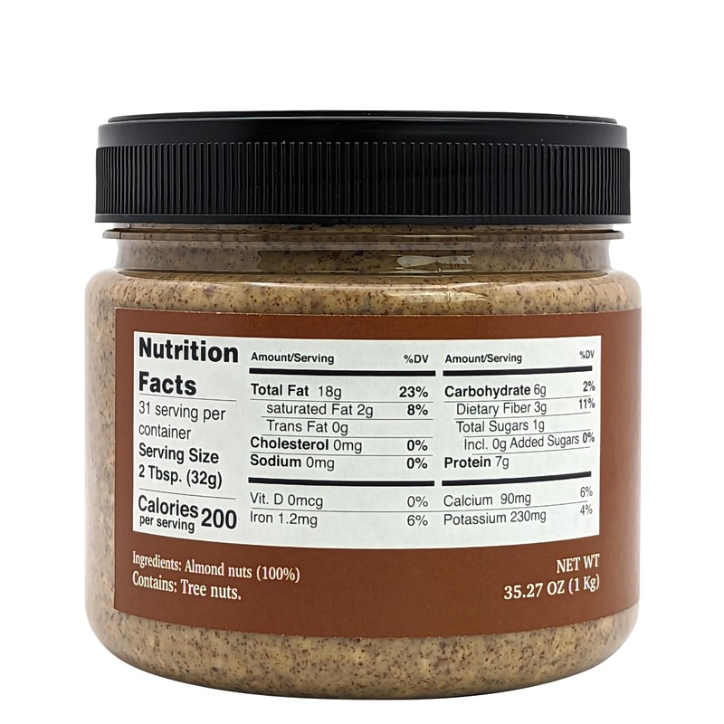 Nutural World - Crunchy Almond Nut Butter 35 Oz (1kg)